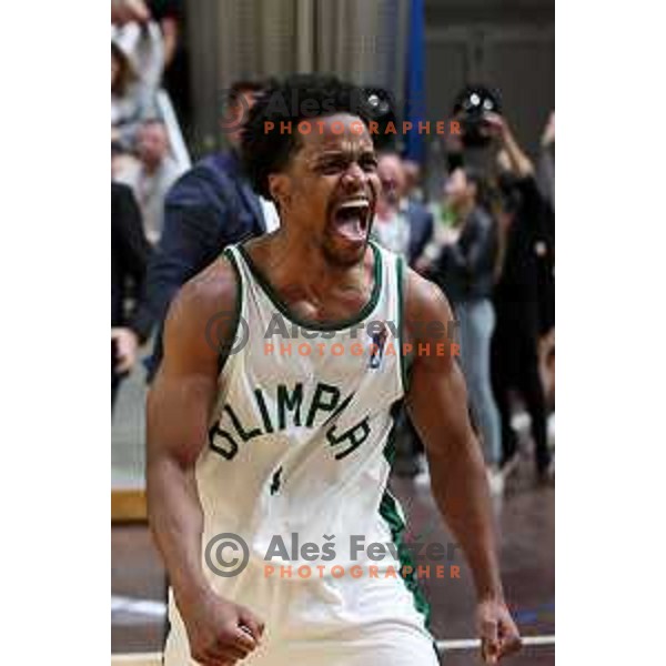 Yogi Ferrell in action during ABA league regular season basketball match between Cedevita Olimpija and Partizan NIS in Tivoli Hall, Ljubljana, Slovenia on March 27, 2022