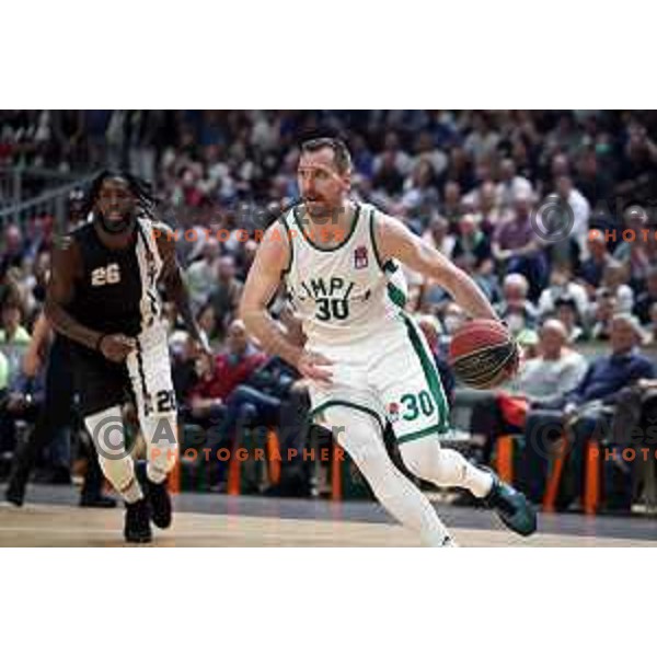 Zoran Dragic in action during ABA league regular season basketball match between Cedevita Olimpija and Partizan NIS in Tivoli Hall, Ljubljana, Slovenia on March 27, 2022