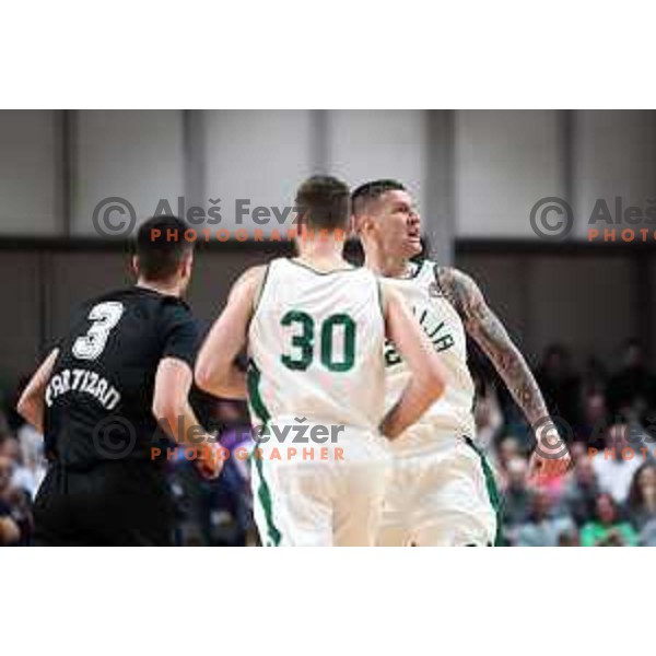 Alen Omic in action during ABA league regular season basketball match between Cedevita Olimpija and Partizan NIS in Tivoli Hall, Ljubljana, Slovenia on March 27, 2022