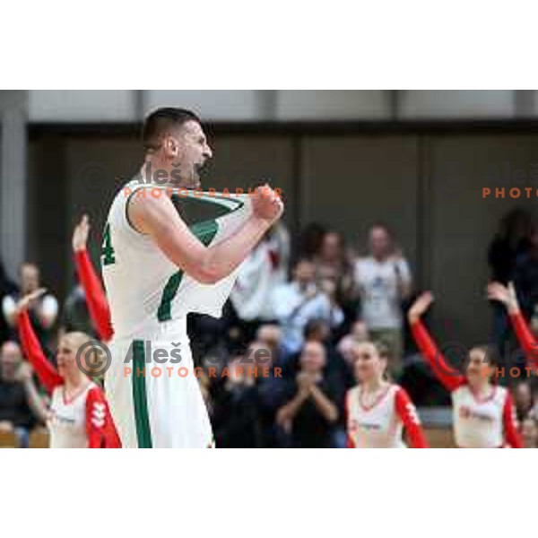 Alen Omic in action during ABA league regular season basketball match between Cedevita Olimpija and Partizan NIS in Tivoli Hall, Ljubljana, Slovenia on March 27, 2022