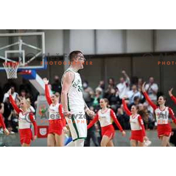 Alen Omic in action during ABA league regular season basketball match between Cedevita Olimpija and Partizan NIS in Tivoli Hall, Ljubljana, Slovenia on March 27, 2022