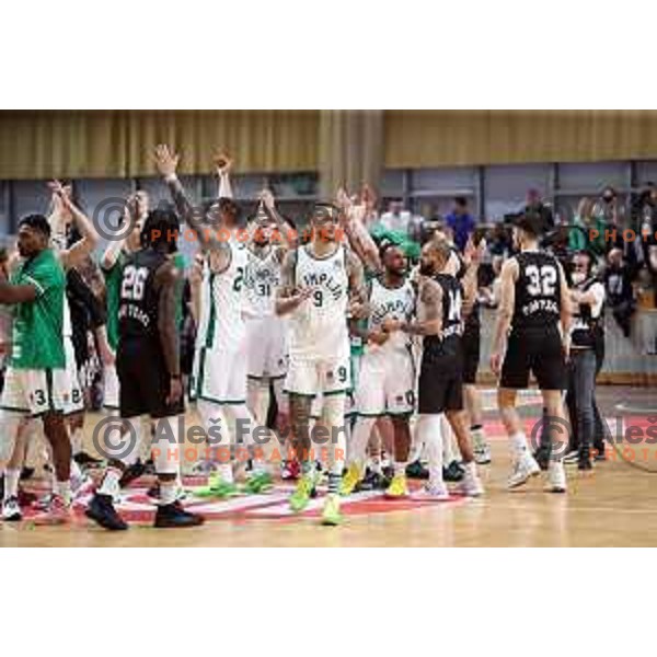 in action during ABA league regular season basketball match between Cedevita Olimpija and Partizan NIS in Tivoli Hall, Ljubljana, Slovenia on March 27, 2022