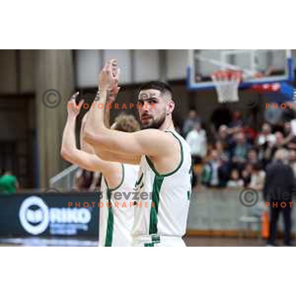 in action during ABA league regular season basketball match between Cedevita Olimpija and Partizan NIS in Tivoli Hall, Ljubljana, Slovenia on March 27, 2022