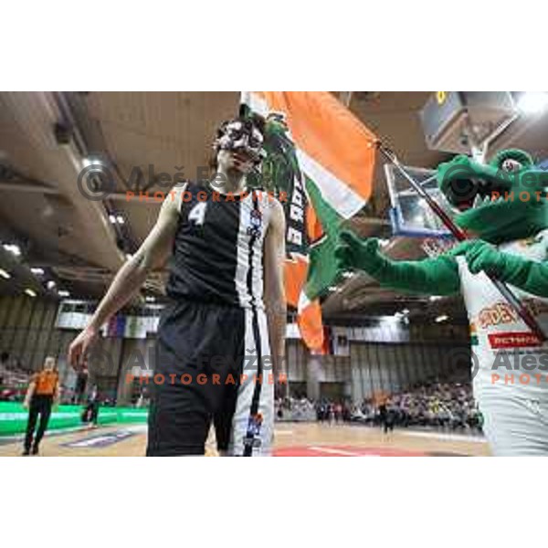 Aleksa Avaramovic in action during ABA league regular season basketball match between Cedevita Olimpija and Partizan NIS in Tivoli Hall, Ljubljana, Slovenia on March 27, 2022