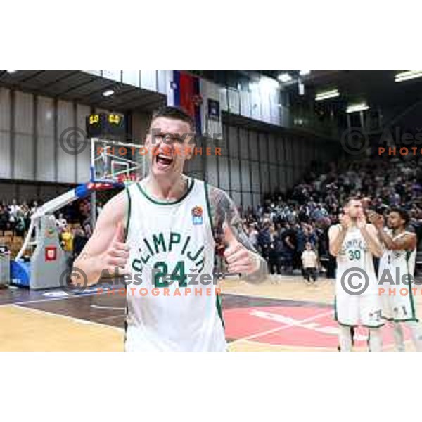 Alen Omic in action during ABA league regular season basketball match between Cedevita Olimpija and Partizan NIS in Tivoli Hall, Ljubljana, Slovenia on March 27, 2022