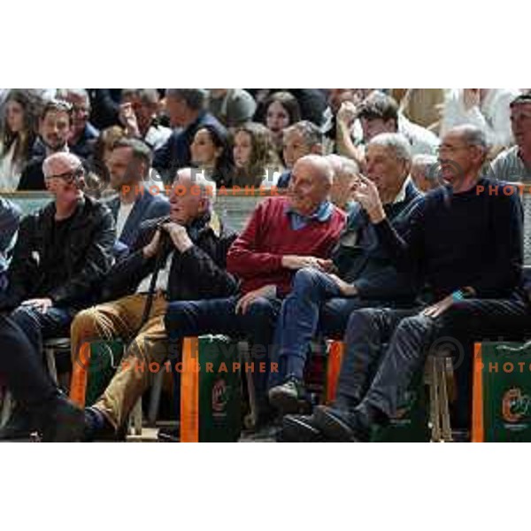 in action during ABA league regular season basketball match between Cedevita Olimpija and Partizan NIS in Tivoli Hall, Ljubljana, Slovenia on March 27, 2022