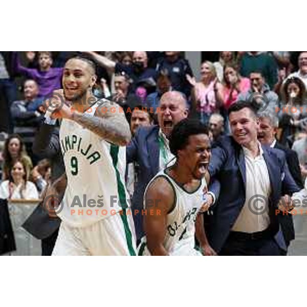 Yogi Ferrell in action during ABA league regular season basketball match between Cedevita Olimpija and Partizan NIS in Tivoli Hall, Ljubljana, Slovenia on March 27, 2022