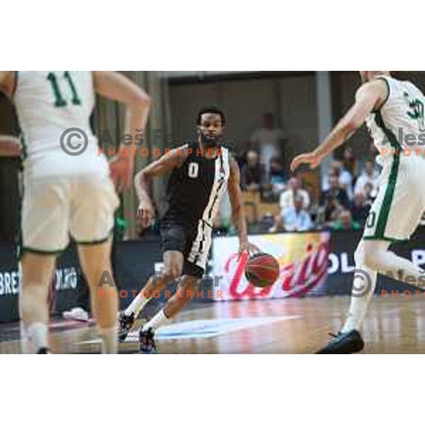 in action during ABA league regular season basketball match between Cedevita Olimpija and Partizan NIS in Tivoli Hall, Ljubljana, Slovenia on March 27, 2022