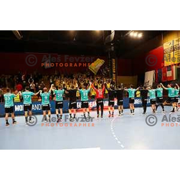 in action during eight-final of EHF Cup handball match between Gorenje Velenje (SLO) and USAM Nimes Gard (FRA) in Red Hall, Velenje, Slovenia on March 29, 2022