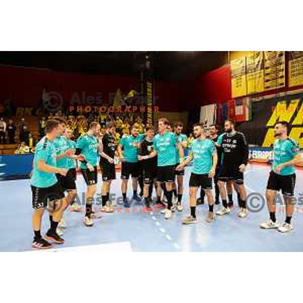 in action during eight-final of EHF Cup handball match between Gorenje Velenje (SLO) and USAM Nimes Gard (FRA) in Red Hall, Velenje, Slovenia on March 29, 2022