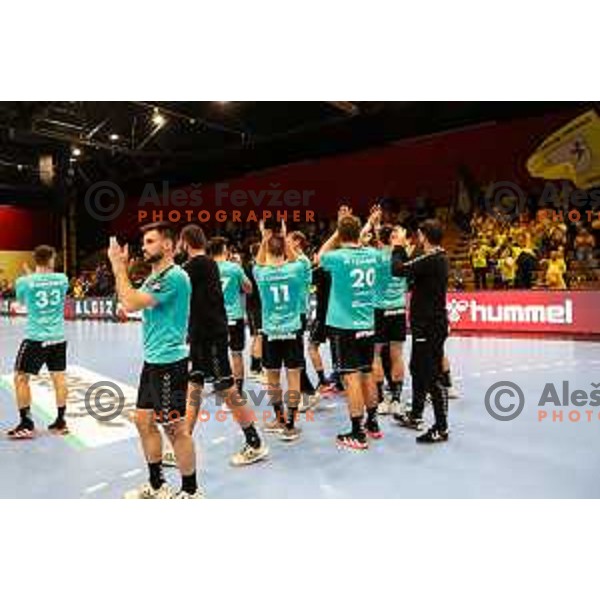 in action during eight-final of EHF Cup handball match between Gorenje Velenje (SLO) and USAM Nimes Gard (FRA) in Red Hall, Velenje, Slovenia on March 29, 2022