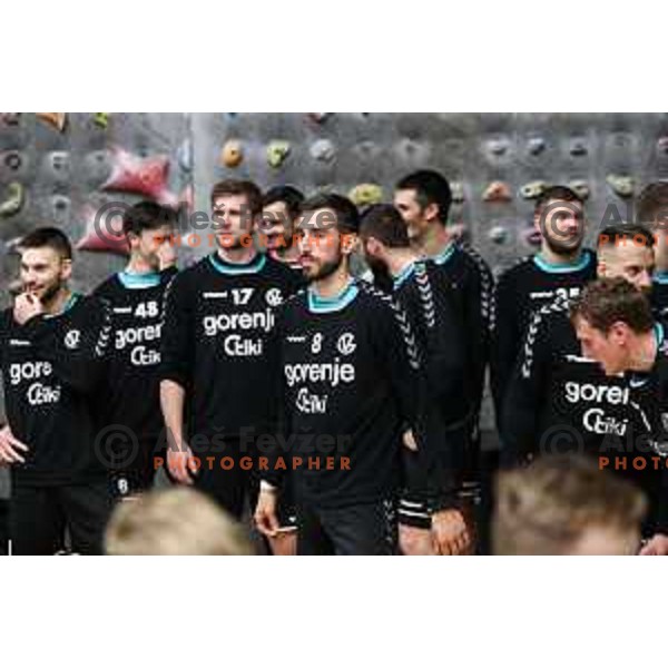 in action during eight-final of EHF Cup handball match between Gorenje Velenje (SLO) and USAM Nimes Gard (FRA) in Red Hall, Velenje, Slovenia on March 29, 2022