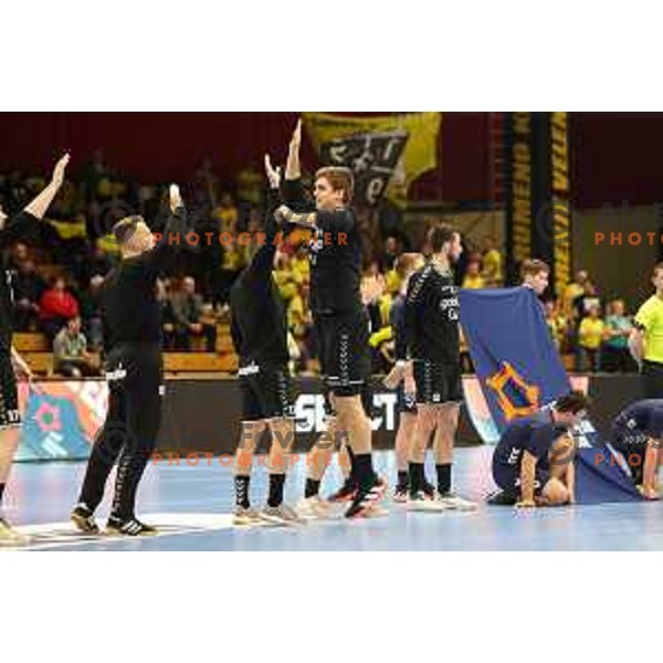 in action during eight-final of EHF Cup handball match between Gorenje Velenje (SLO) and USAM Nimes Gard (FRA) in Red Hall, Velenje, Slovenia on March 29, 2022