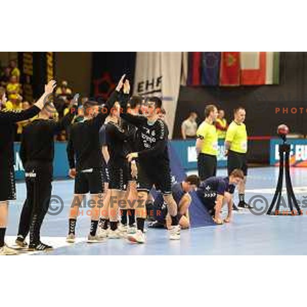 in action during eight-final of EHF Cup handball match between Gorenje Velenje (SLO) and USAM Nimes Gard (FRA) in Red Hall, Velenje, Slovenia on March 29, 2022