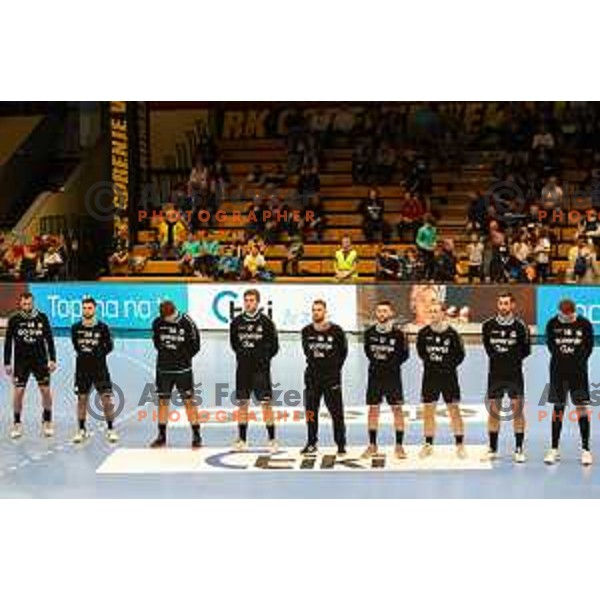 in action during eight-final of EHF Cup handball match between Gorenje Velenje (SLO) and USAM Nimes Gard (FRA) in Red Hall, Velenje, Slovenia on March 29, 2022