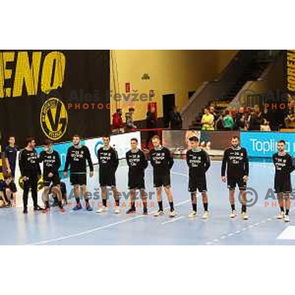 in action during eight-final of EHF Cup handball match between Gorenje Velenje (SLO) and USAM Nimes Gard (FRA) in Red Hall, Velenje, Slovenia on March 29, 2022