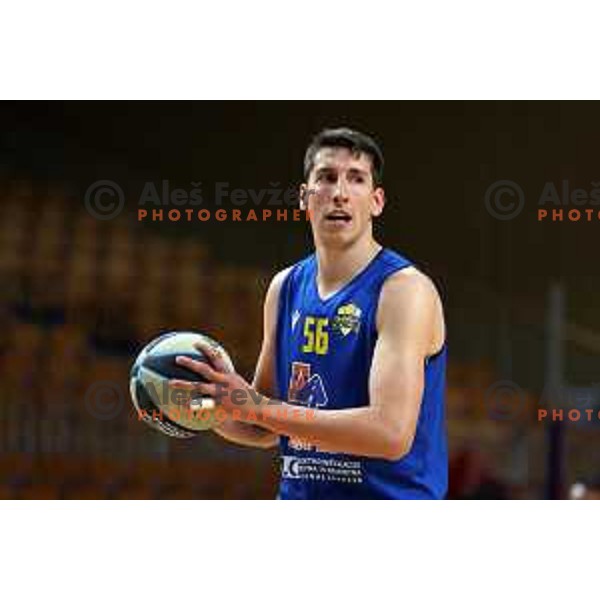 in action during Nova KBM league basketball match between Nutrispoint Ilirija and Sencur GGD in Tivoli Hall, Ljubljana, Slovenia on March 29, 2022