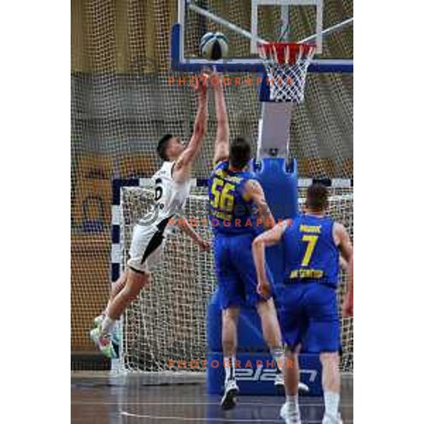 in action during Nova KBM league basketball match between Nutrispoint Ilirija and Sencur GGD in Tivoli Hall, Ljubljana, Slovenia on March 29, 2022