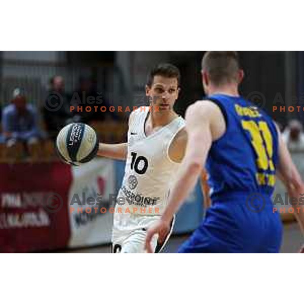 in action during Nova KBM league basketball match between Nutrispoint Ilirija and Sencur GGD in Tivoli Hall, Ljubljana, Slovenia on March 29, 2022