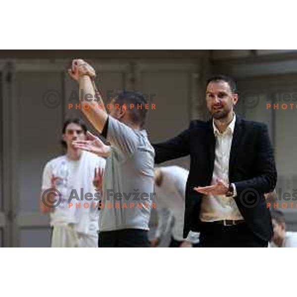 Stipe Modric during Nova KBM league basketball match between Nutrispoint Ilirija and Sencur GGD in Tivoli Hall, Ljubljana, Slovenia on March 29, 2022 