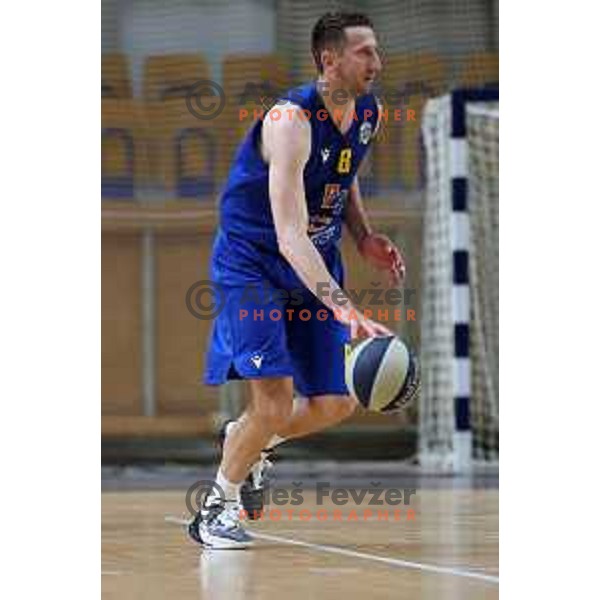 in action during Nova KBM league basketball match between Nutrispoint Ilirija and Sencur GGD in Tivoli Hall, Ljubljana, Slovenia on March 29, 2022