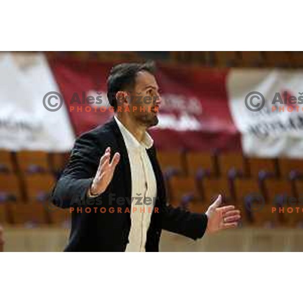 Stipe Modric during Nova KBM league basketball match between Nutrispoint Ilirija and Sencur GGD in Tivoli Hall, Ljubljana, Slovenia on March 29, 2022 