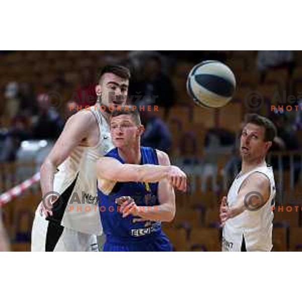 in action during Nova KBM league basketball match between Nutrispoint Ilirija and Sencur GGD in Tivoli Hall, Ljubljana, Slovenia on March 29, 2022