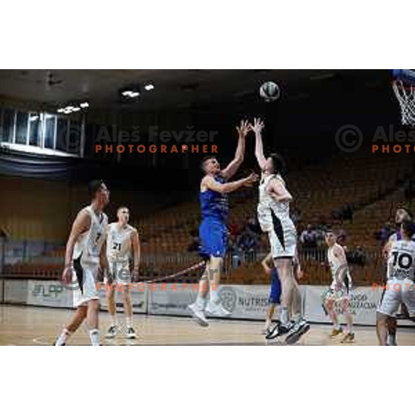 in action during Nova KBM league basketball match between Nutrispoint Ilirija and Sencur GGD in Tivoli Hall, Ljubljana, Slovenia on March 29, 2022