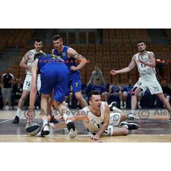 in action during Nova KBM league basketball match between Nutrispoint Ilirija and Sencur GGD in Tivoli Hall, Ljubljana, Slovenia on March 29, 2022