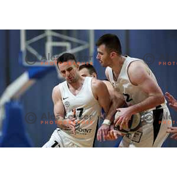 in action during Nova KBM league basketball match between Nutrispoint Ilirija and Sencur GGD in Tivoli Hall, Ljubljana, Slovenia on March 29, 2022