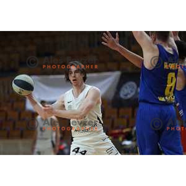 in action during Nova KBM league basketball match between Nutrispoint Ilirija and Sencur GGD in Tivoli Hall, Ljubljana, Slovenia on March 29, 2022