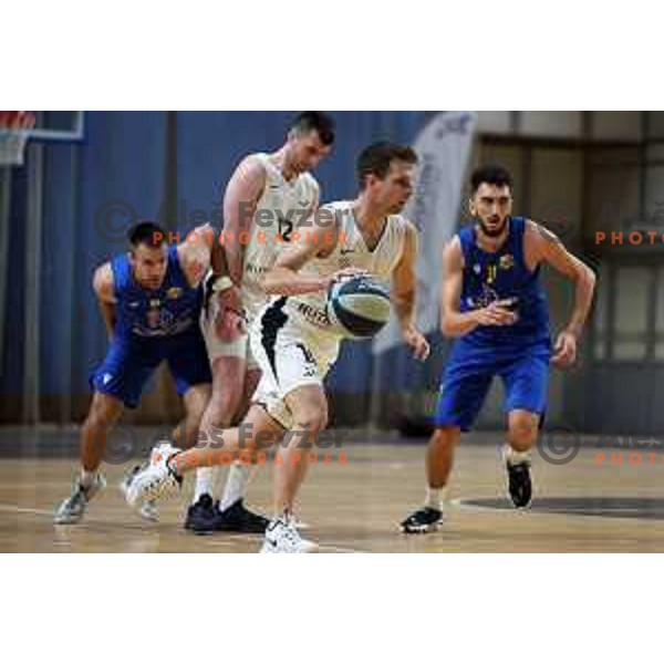 in action during Nova KBM league basketball match between Nutrispoint Ilirija and Sencur GGD in Tivoli Hall, Ljubljana, Slovenia on March 29, 2022