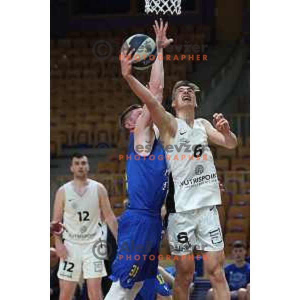 in action during Nova KBM league basketball match between Nutrispoint Ilirija and Sencur GGD in Tivoli Hall, Ljubljana, Slovenia on March 29, 2022