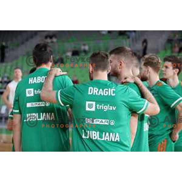 of Cedevita Olimpija in action during 7days EuroCup regular season basketball match between Cedevita Olimpija and Valencia basket in Stozice, Arena, Ljubljana, Slovenia on March 30, 2022