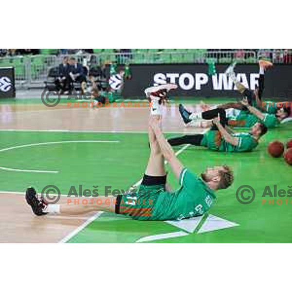 Jaka Blazic of Cedevita Olimpija in action during 7days EuroCup regular season basketball match between Cedevita Olimpija and Valencia basket in Stozice, Arena, Ljubljana, Slovenia on March 30, 2022