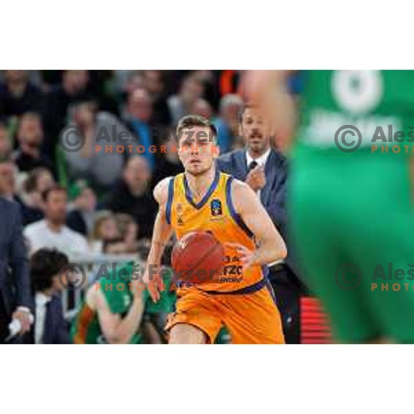 of Cedevita Olimpija in action during 7days EuroCup regular season basketball match between Cedevita Olimpija and Valencia basket in Stozice, Arena, Ljubljana, Slovenia on March 30, 2022