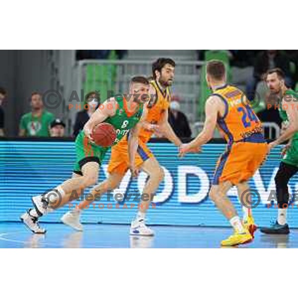 Edo Muric of Cedevita Olimpija in action during 7days EuroCup regular season basketball match between Cedevita Olimpija and Valencia basket in Stozice, Arena, Ljubljana, Slovenia on March 30, 2022