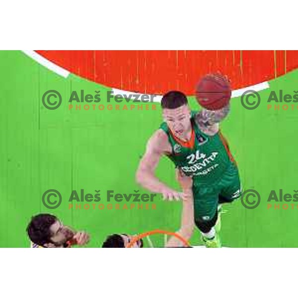 Alen Omic of Cedevita Olimpija in action during 7days EuroCup regular season basketball match between Cedevita Olimpija and Valencia basket in Stozice, Arena, Ljubljana, Slovenia on March 30, 2022