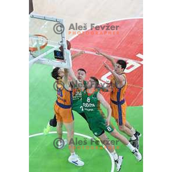 Edo Muric of Cedevita Olimpija in action during 7days EuroCup regular season basketball match between Cedevita Olimpija and Valencia basket in Stozice, Arena, Ljubljana, Slovenia on March 30, 2022