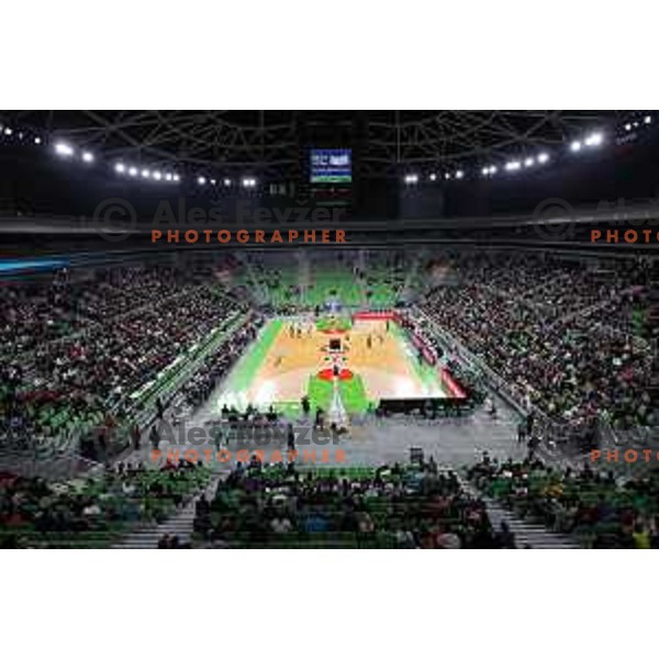 Fans of Cedevita Olimpija in action during 7days EuroCup regular season basketball match between Cedevita Olimpija and Valencia basket in Stozice, Arena, Ljubljana, Slovenia on March 30, 2022