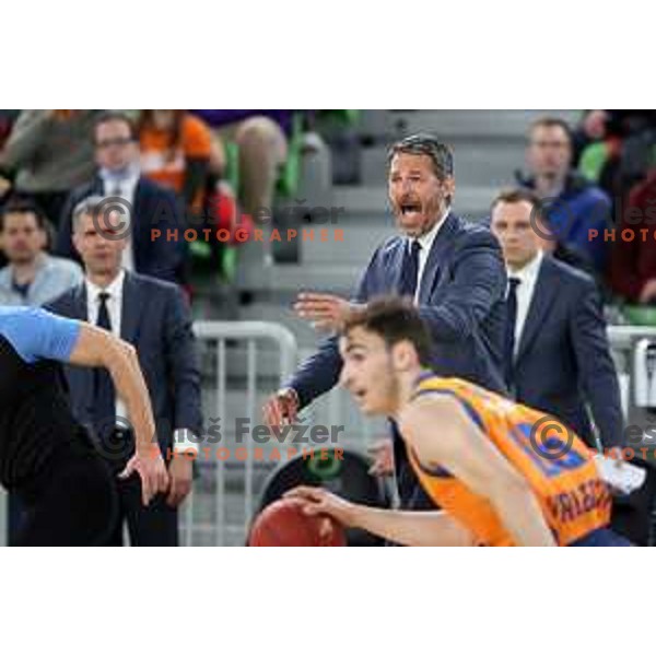 Jurica Golemac of Cedevita Olimpija in action during 7days EuroCup regular season basketball match between Cedevita Olimpija and Valencia basket in Stozice, Arena, Ljubljana, Slovenia on March 30, 2022