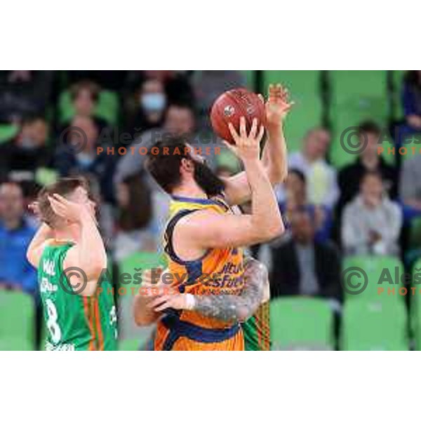 Bojan Dubljevic in action during 7days EuroCup regular season basketball match between Cedevita Olimpija and Valencia basket in Stozice, Arena, Ljubljana, Slovenia on March 30, 2022