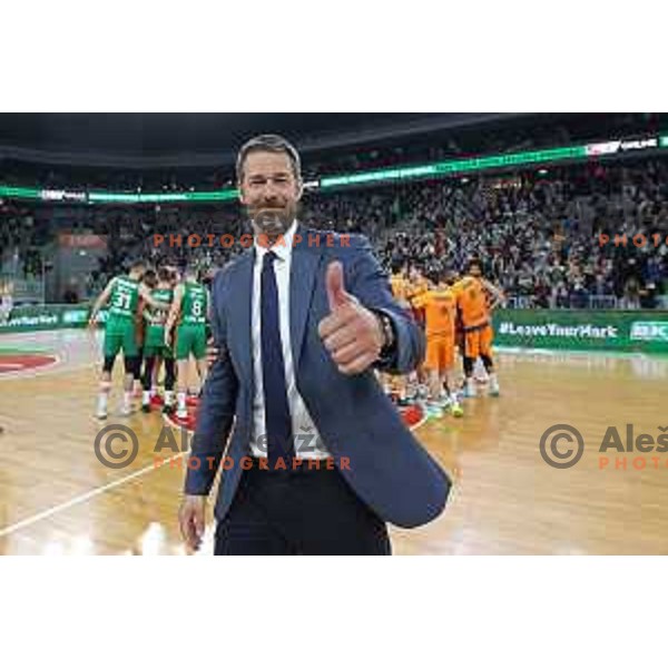 Jurica Golemac of Cedevita Olimpija in action during 7days EuroCup regular season basketball match between Cedevita Olimpija and Valencia basket in Stozice, Arena, Ljubljana, Slovenia on March 30, 2022