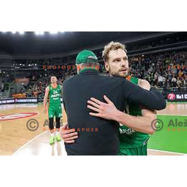Jaka Blazic of Cedevita Olimpija in action during 7days EuroCup regular season basketball match between Cedevita Olimpija and Valencia basket in Stozice, Arena, Ljubljana, Slovenia on March 30, 2022