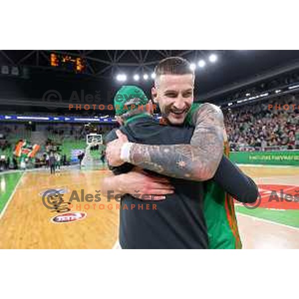 Alen Omic of Cedevita Olimpija in action during 7days EuroCup regular season basketball match between Cedevita Olimpija and Valencia basket in Stozice, Arena, Ljubljana, Slovenia on March 30, 2022
