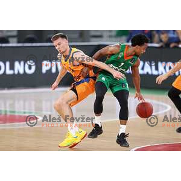 Yogi Ferrell of Cedevita Olimpija in action during 7days EuroCup regular season basketball match between Cedevita Olimpija and Valencia basket in Stozice, Arena, Ljubljana, Slovenia on March 30, 2022