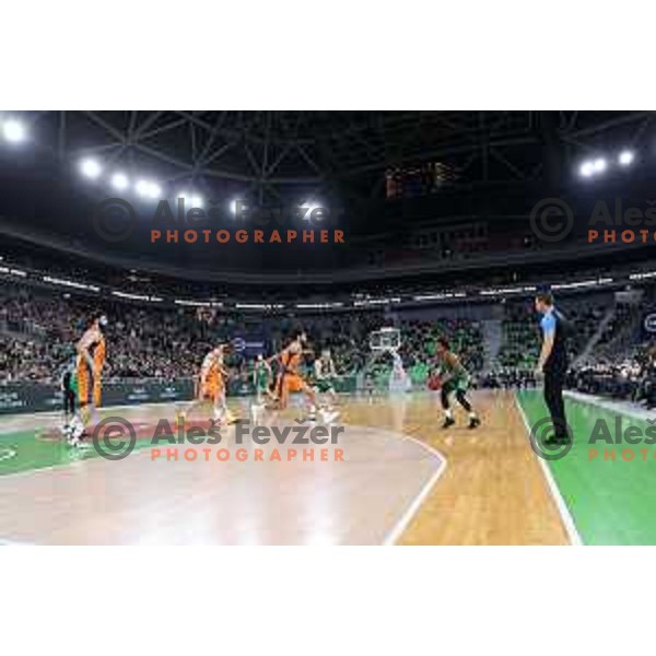 of Cedevita Olimpija in action during 7days EuroCup regular season basketball match between Cedevita Olimpija and Valencia basket in Stozice, Arena, Ljubljana, Slovenia on March 30, 2022