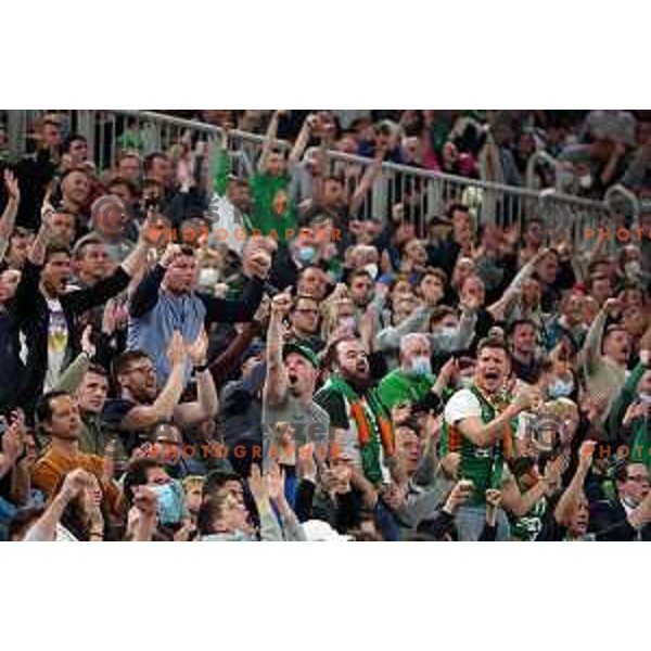 of Cedevita Olimpija in action during 7days EuroCup regular season basketball match between Cedevita Olimpija and Valencia basket in Stozice, Arena, Ljubljana, Slovenia on March 30, 2022