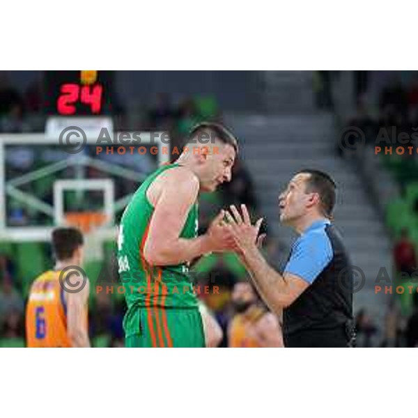 Alen Omic of Cedevita Olimpija in action during 7days EuroCup regular season basketball match between Cedevita Olimpija and Valencia basket in Stozice, Arena, Ljubljana, Slovenia on March 30, 2022