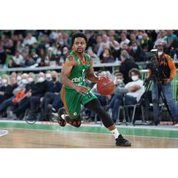 Yogi Ferrell of Cedevita Olimpija in action during 7days EuroCup regular season basketball match between Cedevita Olimpija and Valencia basket in Stozice, Arena, Ljubljana, Slovenia on March 30, 2022